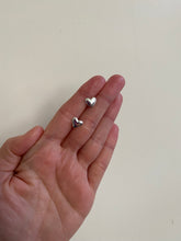 Load image into Gallery viewer, Silver “Sticker” Heart Stud Earrings