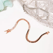 Load image into Gallery viewer, Black and White Tennis Bracelet