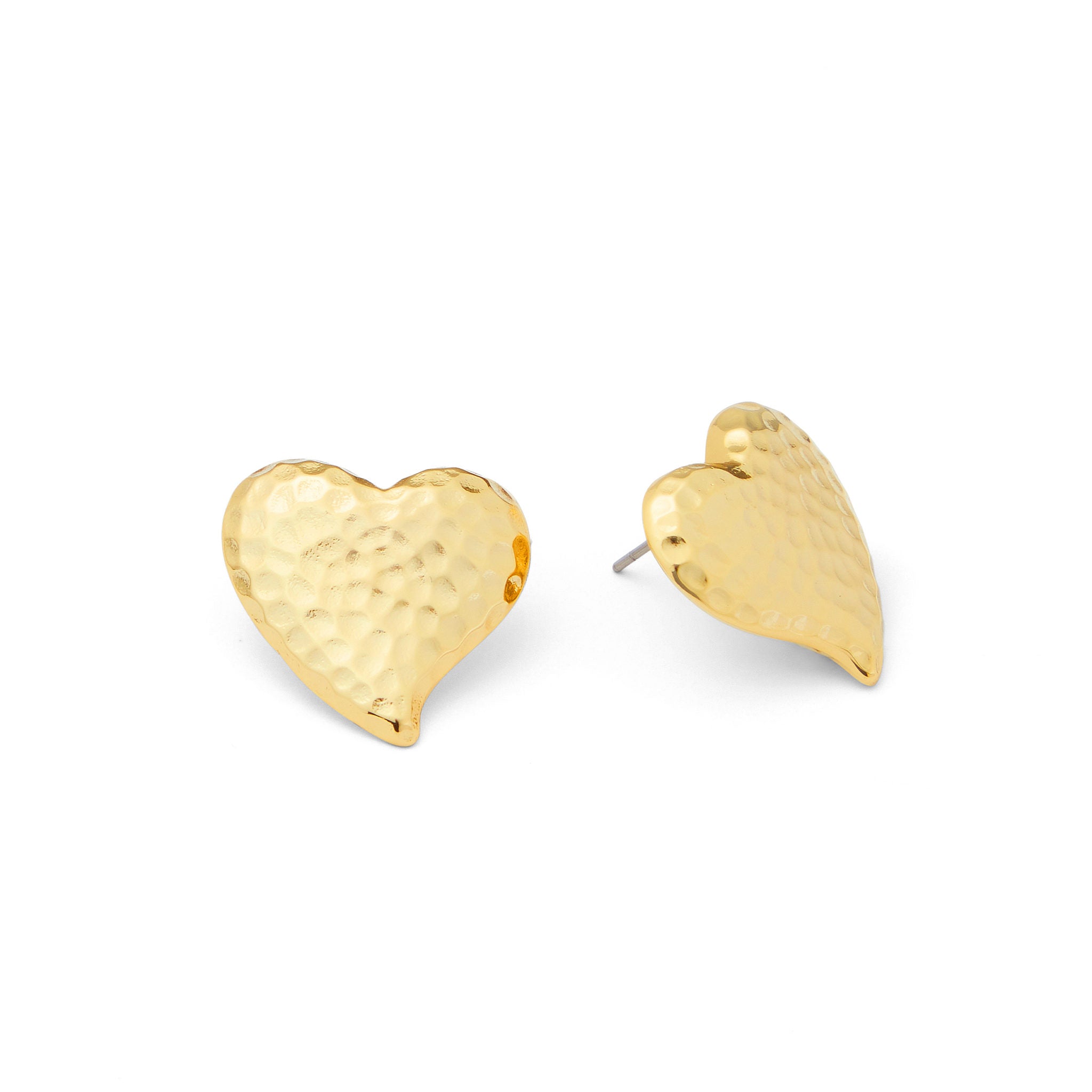 Hammered on sale heart earrings