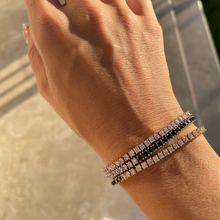 Load image into Gallery viewer, Black and White Tennis Bracelet