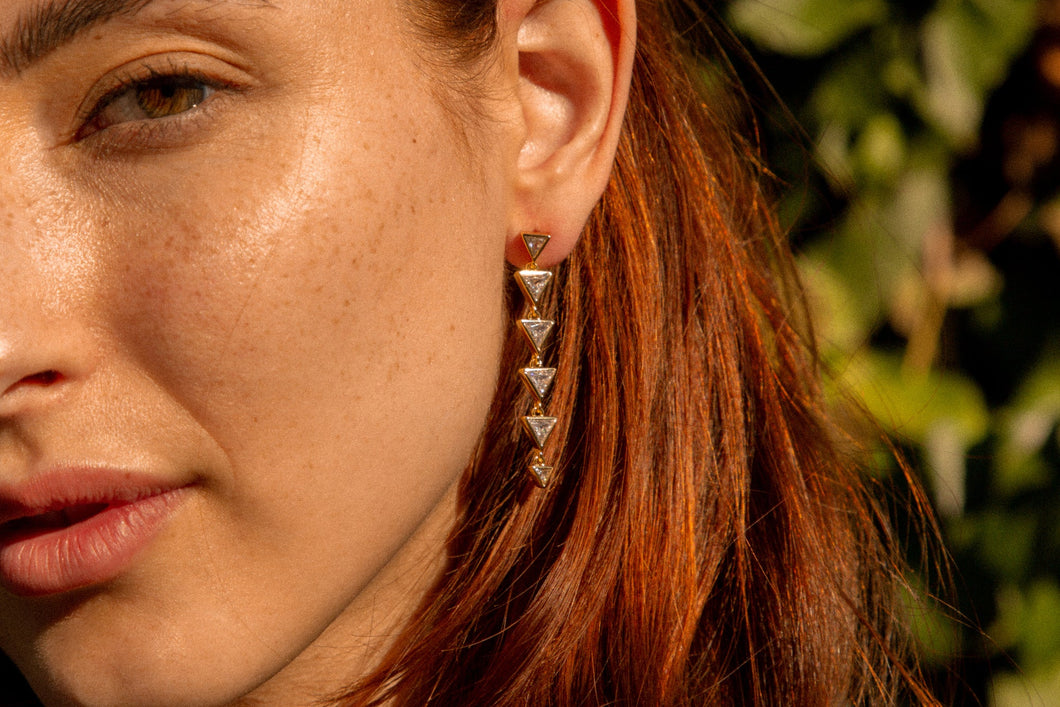 Trillion Dangle Earrings