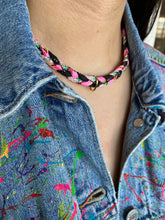 Load image into Gallery viewer, Pink Braided Paracord Necklace
