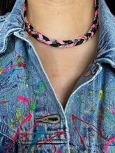 Load image into Gallery viewer, Pink Braided Paracord Necklace
