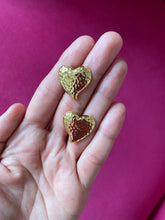 Load image into Gallery viewer, Hammered Heart Earrings
