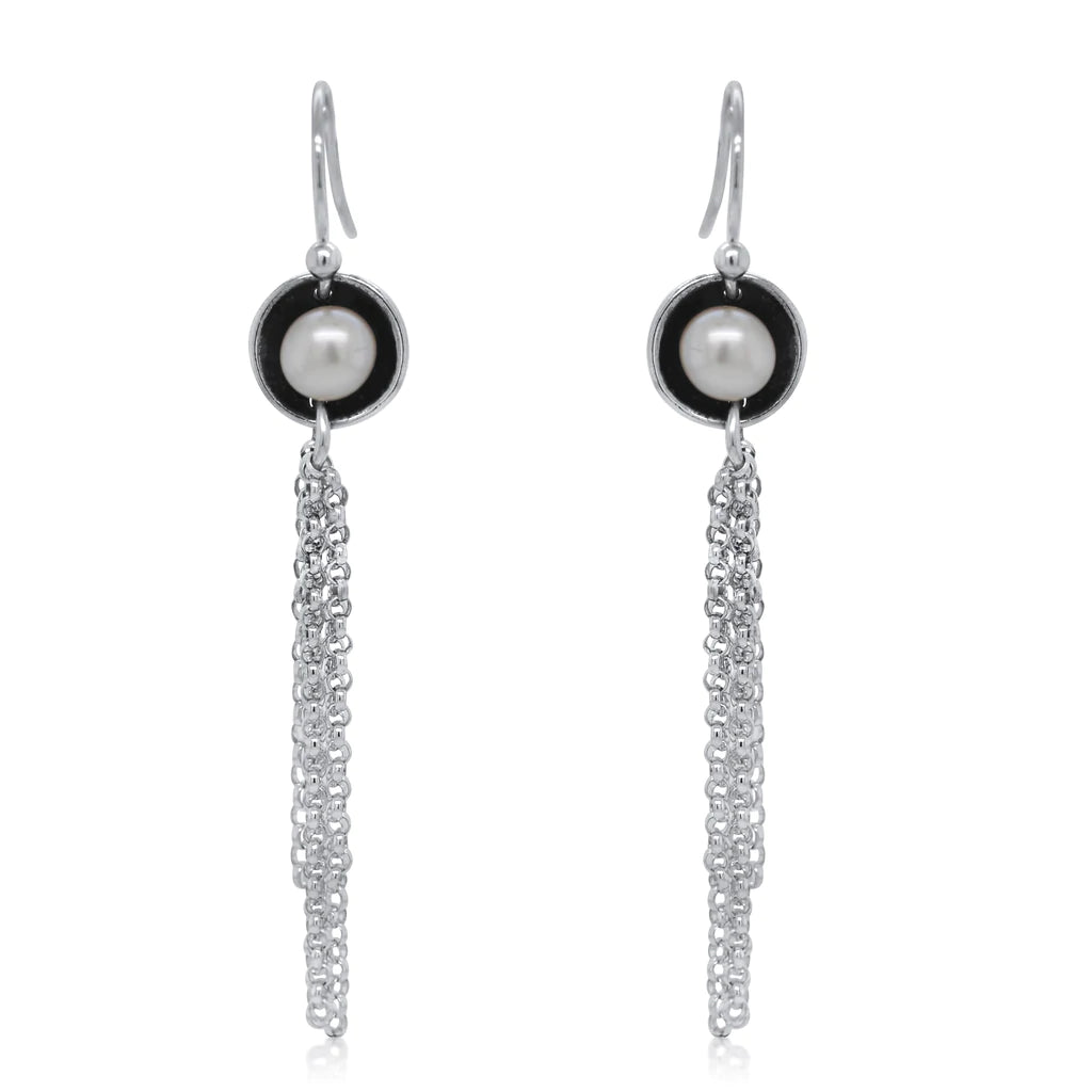 Mini Pearl Fringe Earrings